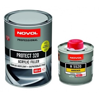 NOVOL PROTECT320 Грунт 4+1 HS серый 0,8л + NOVOL Отвердитель H5520 PROTECT 0,25л