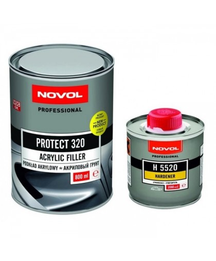 NOVOL PROTECT320 Грунт 4+1 HS серый 0,8л + NOVOL Отвердитель H5520 PROTECT 0,25л