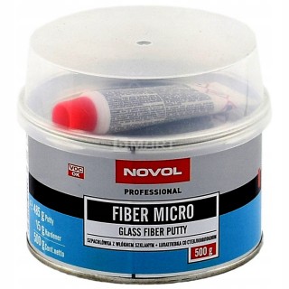 NOVOL Шпатлевка ПЭ со стекловолокном "F.MICRO"   0,5 КГ