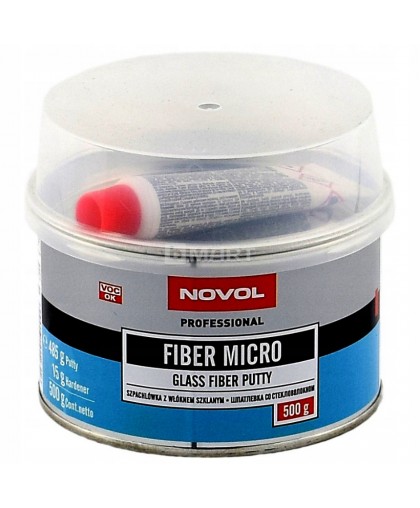 NOVOL Шпатлевка ПЭ со стекловолокном "F.MICRO"   0,5 КГ