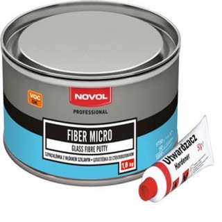 NOVOL Шпатлевка ПЭ со стекловолокном "F.MICRO"   1,8КГ