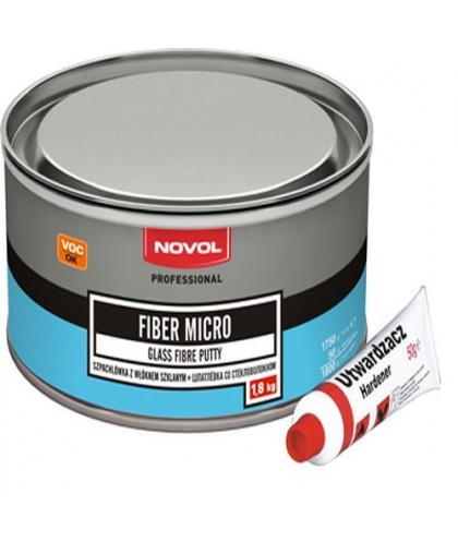 NOVOL Шпатлевка ПЭ со стекловолокном "F.MICRO"   1,8КГ