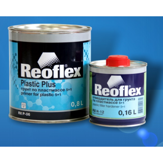 REOFLEX Грунт-выравниватель 2К по пластмассе 5+1 серый 0,8 л + Отвердитель 0,16 л REOFLEX Грунт-выравниватель 2К по пластмассе 5+1 серый 0,8 л + Отвердитель 0,16 л