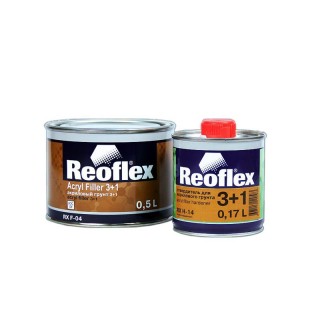 REOFLEX Грунт Акриловый 2К 3+1 белый 1л + Отвердитель 0,34 л REOFLEX Грунт Акриловый 2К 3+1 белый 1л + Отвердитель 0,34 л