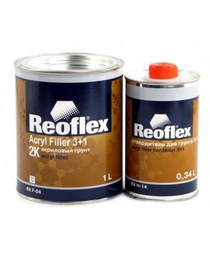 REOFLEX  Грунт Акриловый  2К 3+1 черный 1 л + Отвердитель 0,34 л