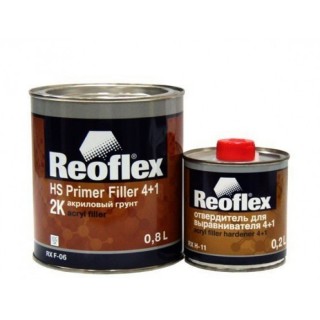 REOFLEX Грунт Акриловый 2К 4+1 белый 0,8 л + Отвердитель 0,2 л REOFLEX Грунт Акриловый 2К 4+1 белый 0,8 л + Отвердитель 0,2 л