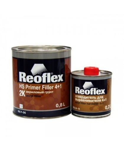 REOFLEX  Грунт Акриловый  2К 4+1 серый  0,8 л + Отвердитель 0,2 л