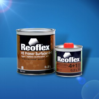 REOFLEX Грунт Акриловый 2K 4+1 ПРЯМО НА МЕТАЛЛ серый 0,8 л + Отвердитель 0,2 л REOFLEX Грунт Акриловый 2K 4+1 ПРЯМО НА МЕТАЛЛ серый 0,8 л + Отвердитель 0,2 л
