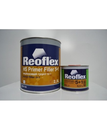 REOFLEX  Грунт Акриловый  2К 5+1 серый  0,8 л + Отвердитель 0,16 л