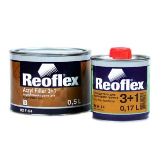 REOFLEX Грунт Акриловый 2К 3+1 серый 0,5 л + Отвердитель 0,17 л REOFLEX Грунт Акриловый 2К 3+1 серый 0,5 л + Отвердитель 0,17 л