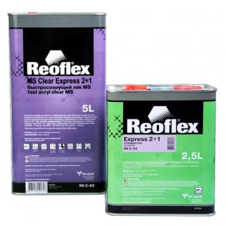 REOFLEX Лак Акриловый 2К "Экспресс" 2+1 5 л + Отвердитель 2,5л REOFLEX Лак Акриловый 2К "Экспресс" 2+1 5 л + Отвердитель 2,5л