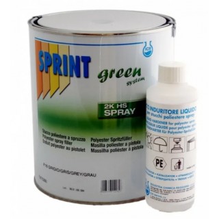 SPRINT F18 Шпаклевка п/э жидкая "Sprey Filler"  1,2кг+60г (0,75л)