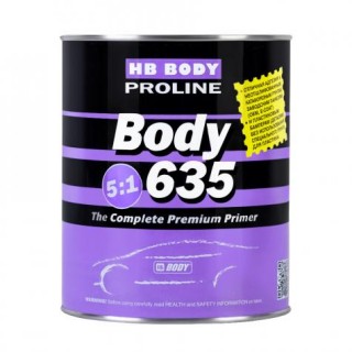 Body 635 Грунт PROLINE 5:1 серый 0,8 л + Body 635 Отвердитель PROLINE 0.16 л