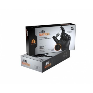 JetaPro JSN50 Перчатки нитриловые для малярных работ, цвет черный M (50шт)