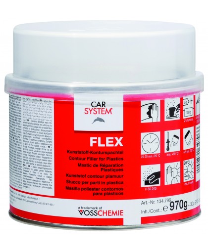 Car System (134796) Шпатлевка ПЭ по пластику Flex  1кг