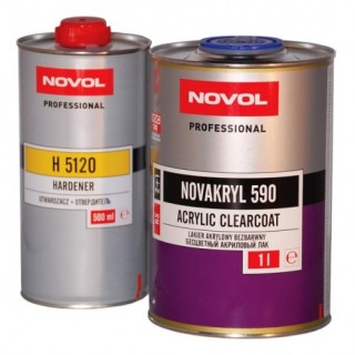 NOVOL  590 HS 2+1 Лак бесцветный "Новакрил" с керамическими частицами 1 л + NOVOL   H5120 Отвердитель 0,5л