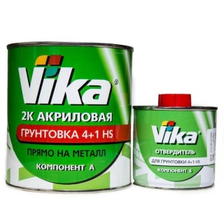 Vika Грунт акриловый 4+1 HS "прямо на металл" белый  1,42кг (0,85л) с отв.